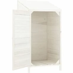 TRUE DEAL Remise De Jardin Blanc 55x52x112 Cm Bois De Sapin Solide 10 TRUE DEAL Remise De Jardin Blanc 55x52x112 Cm Bois De Sapin Solide -France Abri de jardin Soldes Boutique 67303322 4