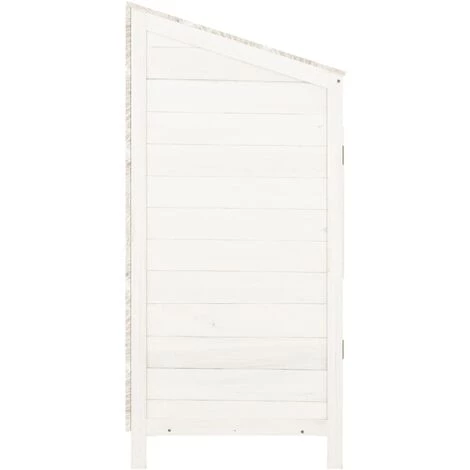 TRUE DEAL Remise De Jardin Blanc 55x52x112 Cm Bois De Sapin Solide 7 TRUE DEAL Remise De Jardin Blanc 55x52x112 Cm Bois De Sapin Solide – Image 5