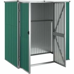 TRUE DEAL Abri à Outils De Jardin Vert 161x89x161 Cm Acier Galvanisé 10 TRUE DEAL Abri à Outils De Jardin Vert 161x89x161 Cm Acier Galvanisé -France Abri de jardin Soldes Boutique 67303401 4