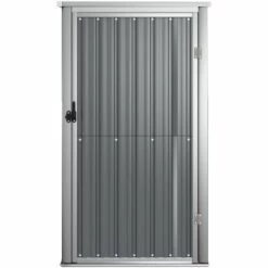 TRUE DEAL Abri à Outils De Jardin Gris 88x89x161 Cm Acier Galvanisé 9 TRUE DEAL Abri à Outils De Jardin Gris 88x89x161 Cm Acier Galvanisé -France Abri de jardin Soldes Boutique 67303653 3