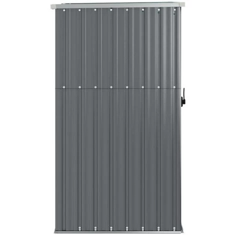 TRUE DEAL Abri à Outils De Jardin Gris 88x89x161 Cm Acier Galvanisé 6 TRUE DEAL Abri à Outils De Jardin Gris 88x89x161 Cm Acier Galvanisé – Image 4