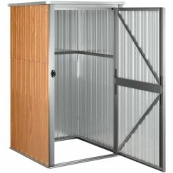 TRUE DEAL Abri à Outils De Jardin Marron 88x89x161 Cm Acier Galvanisé -France Abri de jardin Soldes Boutique 67305279 5