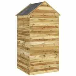 TRUE DEAL Abri à Outils Avec Porte 107x107x220 Cm Bois De Pin Imprégné 11 TRUE DEAL Abri à Outils Avec Porte 107x107x220 Cm Bois De Pin Imprégné -France Abri de jardin Soldes Boutique 67308590 5