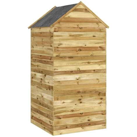 TRUE DEAL Abri à Outils Avec Porte 107x107x220 Cm Bois De Pin Imprégné 7 TRUE DEAL Abri à Outils Avec Porte 107x107x220 Cm Bois De Pin Imprégné – Image 5