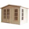 TIMBELA M334FB Cabane En Bois Avec Plancher, Avec Bardeaux Bitumineux Couleur GRIS L332xP222xH232cm/6m2, Abri En Bois De Jardin Multifonctionnel, Bureau De Jardin En Bois Verrouillable, Atelier, Studio -France Abri de jardin Soldes Boutique 67378404 1