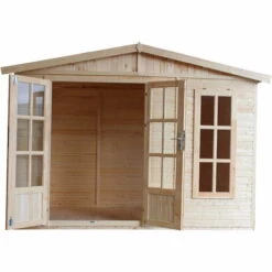TIMBELA M334FB Cabane En Bois Avec Plancher, Avec Bardeaux Bitumineux Couleur VERT L332xP222xH232cm/6m2, Abri En Bois De Jardin Multifonctionnel, Bureau De Jardin En Bois Verrouillable, Atelier, Studio 9 TIMBELA M334FB Cabane En Bois Avec Plancher, Avec Bardeaux Bitumineux Couleur VERT L332xP222xH232cm/6m2, Abri En Bois De Jardin Multifonctionnel, Bureau De Jardin En Bois Verrouillable, Atelier, Studio -France Abri de jardin Soldes Boutique 67378406 3
