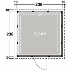 TELLURIA Abri De Jardin Moderne En Acier Porte Simple 5,7 M² Eleganto 2424 Anthracite - Anthracite -France Abri de jardin Soldes Boutique 67439443 3
