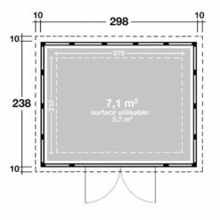 TELLURIA Abri De Jardin Moderne En Acier Porte Double 7,1 M² Eleganto 3024 Gris Clair, Anthracite - Gris Clair, Anthracite -France Abri de jardin Soldes Boutique 67439566 3