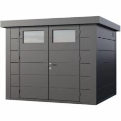 TELLURIA Abri De Jardin Moderne En Acier Porte Double 6,4 M² Eleganto 2724 Anthracite - Anthracite