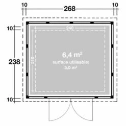 TELLURIA Abri De Jardin Moderne En Acier Porte Double 6,4 M² Eleganto 2724 Anthracite - Anthracite -France Abri de jardin Soldes Boutique 67439567 3