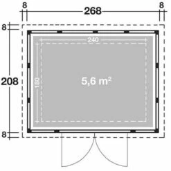 TELLURIA Abri De Jardin Moderne En Acier Porte Double 5,6 M² Eleganto 2721 Blanc - Blanc -France Abri de jardin Soldes Boutique 67439568 3