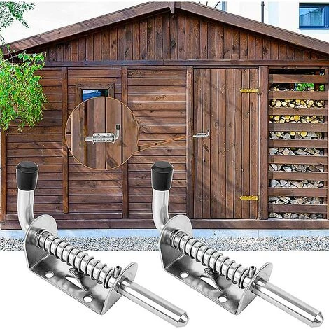 ENLENK 2 Pièces Verrou à Ressort Acier Inoxydable,Verrou De Porte à Ressort Porte Abri De Jardin 6 ENLENK 2 Pièces Verrou à Ressort Acier Inoxydable,Verrou De Porte à Ressort Porte Abri De Jardin – Image 4