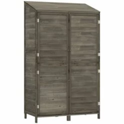 Remise De Jardin Anthracite 102x52x174,5cm Bois De Sapin Solide VidaXL - Anthracite