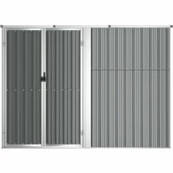 Abri à Outils De Jardin Gris 225x89x161 Cm Acier Galvanisé VidaXL - Gris 10 Abri à Outils De Jardin Gris 225x89x161 Cm Acier Galvanisé VidaXL - Gris -France Abri de jardin Soldes Boutique 67892160 4