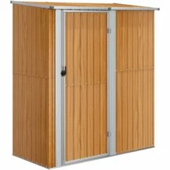 Abri à Vélos De Jardin Marron 180,5x97x209,5 Cm Acier Galvanisé VidaXL - Brun