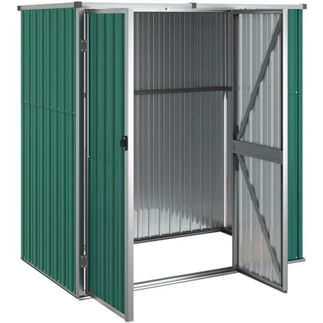 Abri à Outils De Jardin Vert 161x89x161 Cm Acier Galvanisé VidaXL - Vert 6 Abri à Outils De Jardin Vert 161x89x161 Cm Acier Galvanisé VidaXL - Vert – Image 4