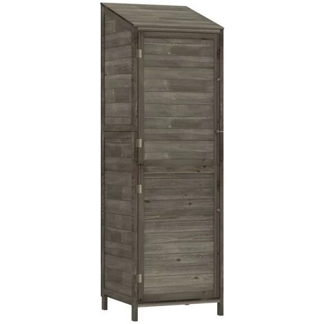 Remise De Jardin Anthracite 55x52x174,5 Cm Bois De Sapin Solide VidaXL - Anthracite 3 Remise De Jardin Anthracite 55x52x174,5 Cm Bois De Sapin Solide VidaXL - Anthracite