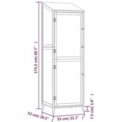 Remise De Jardin Anthracite 55x52x174,5 Cm Bois De Sapin Solide VidaXL - Anthracite 9 Remise De Jardin Anthracite 55x52x174,5 Cm Bois De Sapin Solide VidaXL - Anthracite -France Abri de jardin Soldes Boutique 67893323 3