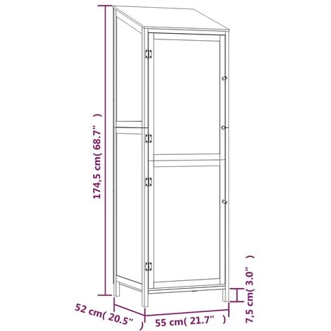 Remise De Jardin Anthracite 55x52x174,5 Cm Bois De Sapin Solide VidaXL - Anthracite 5 Remise De Jardin Anthracite 55x52x174,5 Cm Bois De Sapin Solide VidaXL - Anthracite – Image 3