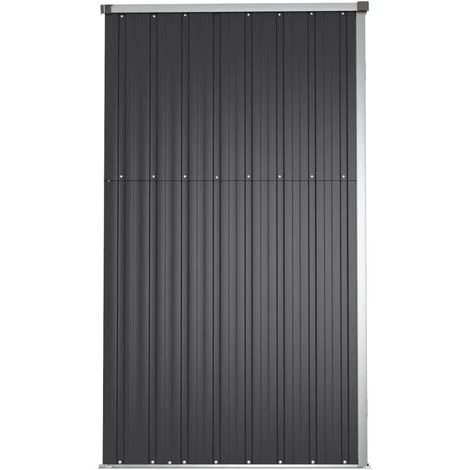 Abri à Outils De Jardin Anthracite 225x89x161cm Acier Galvanisé VidaXL - Anthracite 7 Abri à Outils De Jardin Anthracite 225x89x161cm Acier Galvanisé VidaXL - Anthracite – Image 5