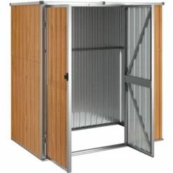 Abri à Outils De Jardin Marron 161x89x161 Cm Acier Galvanisé VidaXL - Brun 10 Abri à Outils De Jardin Marron 161x89x161 Cm Acier Galvanisé VidaXL - Brun -France Abri de jardin Soldes Boutique 67893911 4