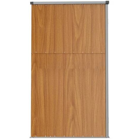 Abri à Outils De Jardin Marron 161x89x161 Cm Acier Galvanisé VidaXL - Brun 7 Abri à Outils De Jardin Marron 161x89x161 Cm Acier Galvanisé VidaXL - Brun – Image 5