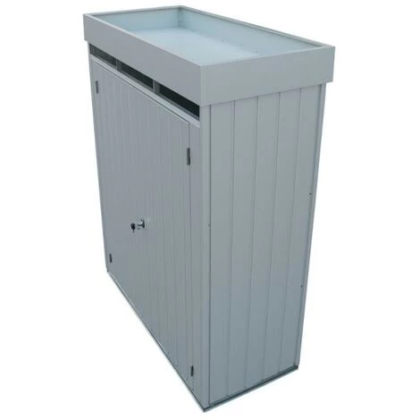 Ezooza Armoire De Rangement Palladium High Store 161,5 X 69,5 X 180 Cm à Deux Portes D'extérieur De Couleur Gris - Grigio 4 Ezooza Armoire De Rangement Palladium High Store 161,5 X 69,5 X 180 Cm à Deux Portes D'extérieur De Couleur Gris - Grigio – Image 2