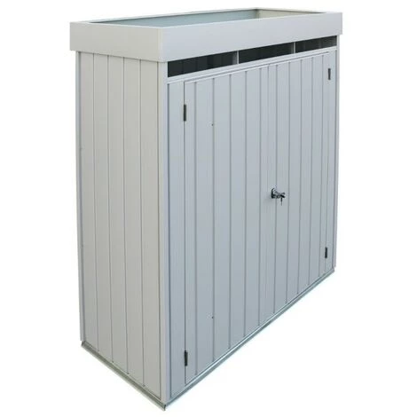 Ezooza Armoire De Rangement Palladium High Store 161,5 X 69,5 X 180 Cm à Deux Portes D'extérieur De Couleur Gris - Grigio 6 Ezooza Armoire De Rangement Palladium High Store 161,5 X 69,5 X 180 Cm à Deux Portes D'extérieur De Couleur Gris - Grigio – Image 4