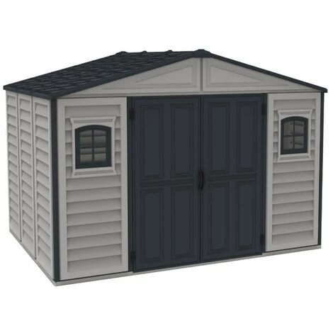 Ezooza Abri De Jardin En PVC Woodbridge Plus V2 10,5 X 8 Cm Gris - Grigio/Grigio Scuro 3 Ezooza Abri De Jardin En PVC Woodbridge Plus V2 10,5 X 8 Cm Gris - Grigio/Grigio Scuro