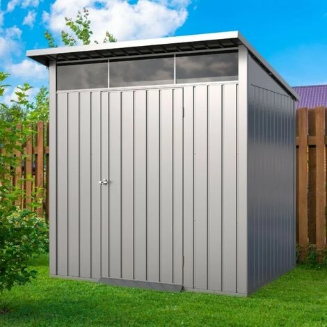 Ezooza Abri De Jardin En Métal Palladium 6'x5' Duramax 196,5 X 199 X 229 Cm Couleur Gris - Grigio 5 Ezooza Abri De Jardin En Métal Palladium 6'x5' Duramax 196,5 X 199 X 229 Cm Couleur Gris - Grigio – Image 3