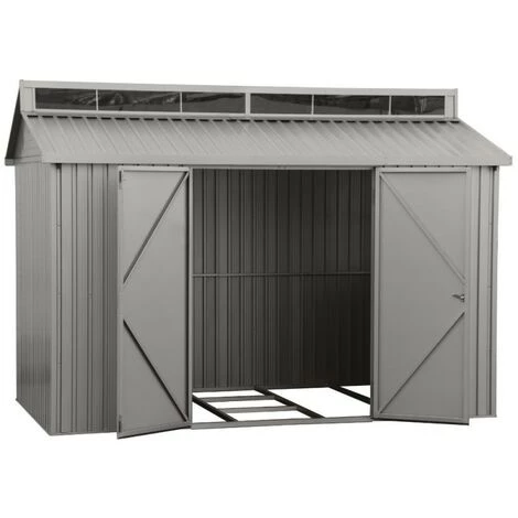 Ezooza Abri De Jardin Aluminium Alu 10'x6' Duramax 323 X 172 X 230,5 Cm Couleur Gris… - Grigio 3 Ezooza Abri De Jardin Aluminium Alu 10'x6' Duramax 323 X 172 X 230,5 Cm Couleur Gris… - Grigio