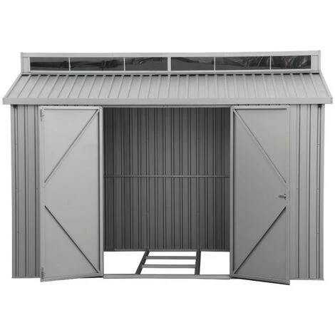 Ezooza Abri De Jardin Aluminium Alu 10'x6' Duramax 323 X 172 X 230,5 Cm Couleur Gris… - Grigio 7 Ezooza Abri De Jardin Aluminium Alu 10'x6' Duramax 323 X 172 X 230,5 Cm Couleur Gris… - Grigio – Image 5