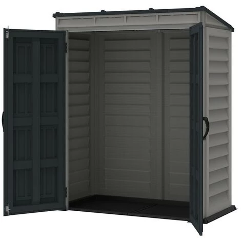 EZOOZA YardMate Pent Plus Abri De Jardin En PVC 170 X 92 Cm, Gris Clair Et Foncé - Grigio/Grigio Scuro 7 EZOOZA YardMate Pent Plus Abri De Jardin En PVC 170 X 92 Cm, Gris Clair Et Foncé - Grigio/Grigio Scuro – Image 5