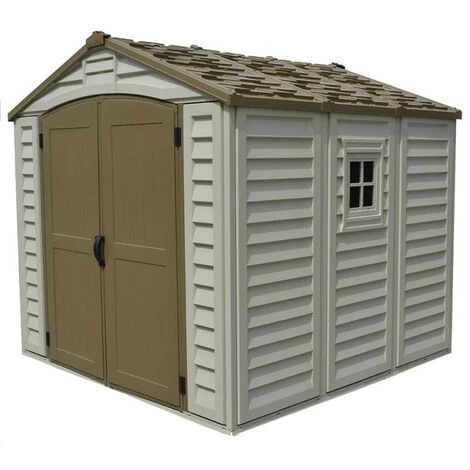 Ezooza DuraPlus 8'x8' Duramax Premium Abri De Jardin En PVC 240 X 247 X 235 Cm - Avorio/Marrone 3 Ezooza DuraPlus 8'x8' Duramax Premium Abri De Jardin En PVC 240 X 247 X 235 Cm - Avorio/Marrone