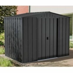 Ezooza Top Shed 8' X 6' 261 X 183 X 204,5 Cm - Antracite -France Abri de jardin Soldes Boutique 68258575 4