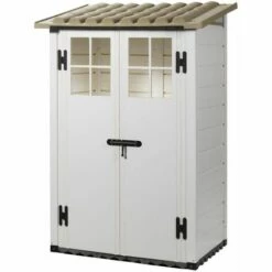 Habrita Abri Résine Mural 1,32 M2- Toit Mono-pente