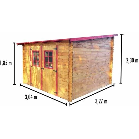 Habrita Abri En Madriers Massifs - Toit Multidirectionnel 4 Habrita Abri En Madriers Massifs - Toit Multidirectionnel – Image 2