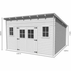 Habrita Abri En Madriers Massifs - Toit Mono Pente - 14,47 M² -France Abri de jardin Soldes Boutique 7009854 2