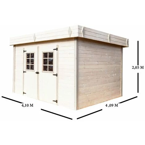 Habrita Abri En Madriers Massifs - Toit Plat - 13,47 M² 4 Habrita Abri En Madriers Massifs - Toit Plat - 13,47 M² – Image 2