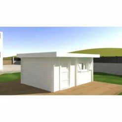 Habrita Abri En Madriers Massifs - Toit Plat - Double Rainurage 60 Mm 8 Habrita Abri En Madriers Massifs - Toit Plat - Double Rainurage 60 Mm -France Abri de jardin Soldes Boutique 7009859 3