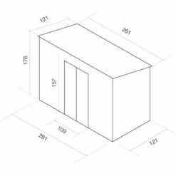 GARDIUN Abri De Jardin En Métal Reading - 3,16 M² Ext. 121x261x176 Cm Acier Galvanisé Gris Anthracite 7 GARDIUN Abri De Jardin En Métal Reading - 3,16 M² Ext. 121x261x176 Cm Acier Galvanisé Gris Anthracite -France Abri de jardin Soldes Boutique 7283805 3