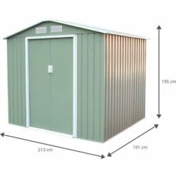 Abri De Jardin En Métal Gardiun Sunderland 4,07 M² Extérieur 213x191x195 Cm Acier Galvanisé Vert Clair 7 Abri De Jardin En Métal Gardiun Sunderland 4,07 M² Extérieur 213x191x195 Cm Acier Galvanisé Vert Clair -France Abri de jardin Soldes Boutique 7283807 3