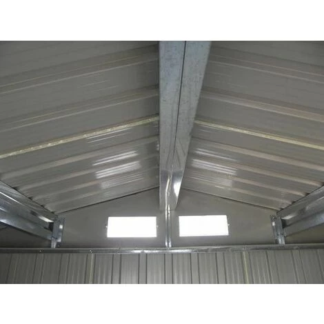 GARDIUN Abri De Jardin En Métal Glasgow - 6,3 M² Ext. 241x261x198 Cm Acier Galvanisé Vert 6 GARDIUN Abri De Jardin En Métal Glasgow - 6,3 M² Ext. 241x261x198 Cm Acier Galvanisé Vert – Image 4