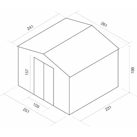 GARDIUN Abri De Jardin En Métal Glasgow - 6,3 M² Ext. 241x261x198 Cm Acier Galvanisé Vert 7 GARDIUN Abri De Jardin En Métal Glasgow - 6,3 M² Ext. 241x261x198 Cm Acier Galvanisé Vert – Image 5