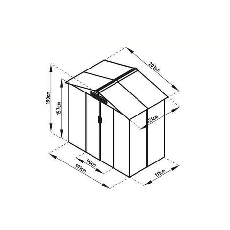 GARDIUN Abri De Jardin En Métal Yorkshire - 2,43 M² Ext. 121x201x190 Cm Acier Galvanisé Vert 4 GARDIUN Abri De Jardin En Métal Yorkshire - 2,43 M² Ext. 121x201x190 Cm Acier Galvanisé Vert – Image 2