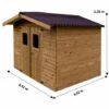 Habrita Abri THERMA En Bois Massif - 10,33 M² - Sans Plancher - Toit Double Pente -France Abri de jardin Soldes Boutique 8338809 1