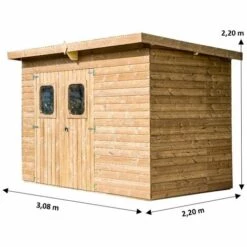Habrita Abri THEORA En Bois Massif Sans Plancher, Toit Mono Pente 6,78 M² 7 Habrita Abri THEORA En Bois Massif Sans Plancher, Toit Mono Pente 6,78 M² -France Abri de jardin Soldes Boutique 8338812 3