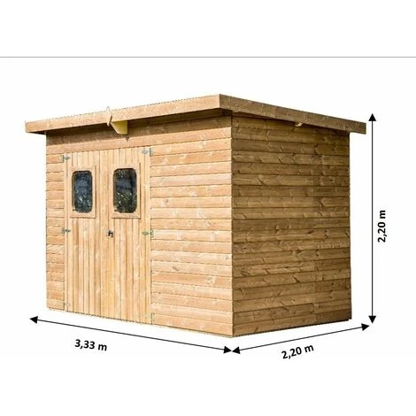 Habrita Abri THEORA En Bois Massif Sans Plancher, Toit Mono Pente 7,33 M² 4 Habrita Abri THEORA En Bois Massif Sans Plancher, Toit Mono Pente 7,33 M² – Image 2