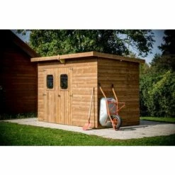 Habrita Abri THEORA En Bois Massif Sans Plancher, Toit Mono Pente 7,33 M² 11 Habrita Abri THEORA En Bois Massif Sans Plancher, Toit Mono Pente 7,33 M² -France Abri de jardin Soldes Boutique 8338813 5