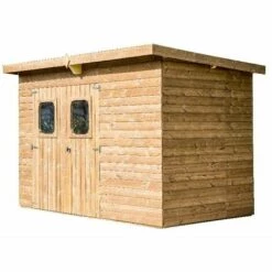 Habrita Abri THEORA En Bois - 6,78 M² - Sans Plancher - Toit Mono Pente Bac Acier